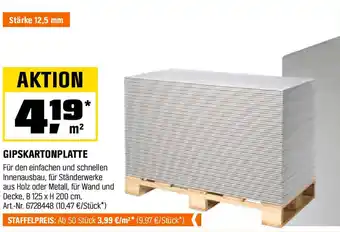 OBI GIPSKARTONPLATTE Angebot