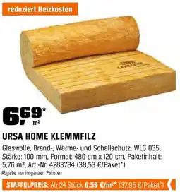 OBI URSA HOME KLEMMFILZ Angebot