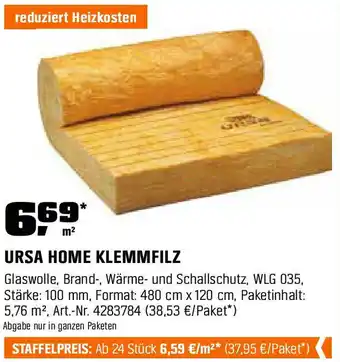 OBI URSA HOME KLEMMFILZ Angebot