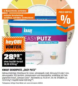 OBI KNAUF DEKORPUTZ,,EASY PUTZ" Angebot