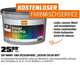 OBI OBI WAND- UND DECKENFARBE „DESIGN COLOR MIX" Angebot