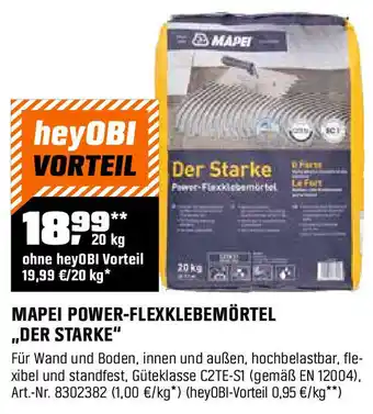 OBI MAPEI POWER-FLEXKLEBEMÖRTEL ,,DER STARKE" Angebot