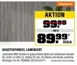 OBI AKUSTIKPANEEL LAMINIERT Angebot