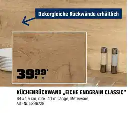 OBI KAINDL KÜCHENRÜCKWAND,,EICHE ENDGRAIN CLASSIC" Angebot