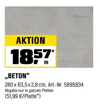 OBI ,,BETON" Angebot