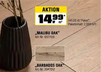OBI ,,MALIBU OAK" o. ,,BARBADOS OAK" Angebot