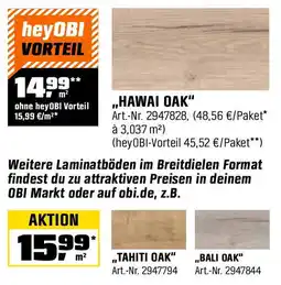OBI ,,HAWAI OAK" Angebot