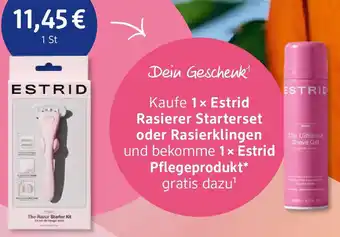 dm drogerie Estrid Rasierer Starterset oder Rasierklingen Angebot