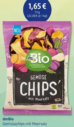 dm drogerie dmBio Gemüsechips mit Meersalz Angebot