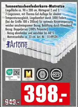 Möbel Mahler Artone tonnentaschenfederkern-matratze Angebot