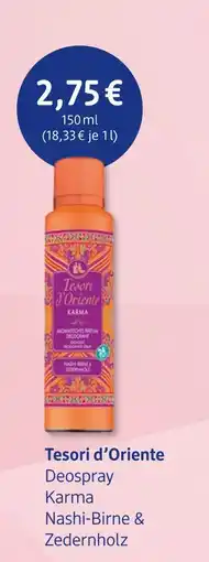 dm drogerie Tesori d'oriente deospray karma Angebot