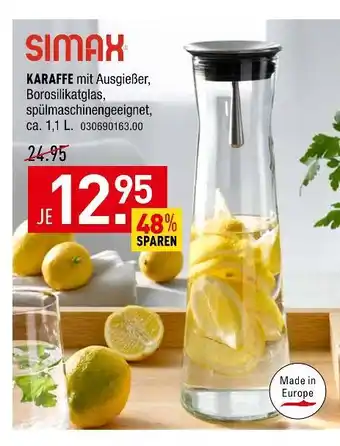 Möbel Wallach Simax karaffe Angebot