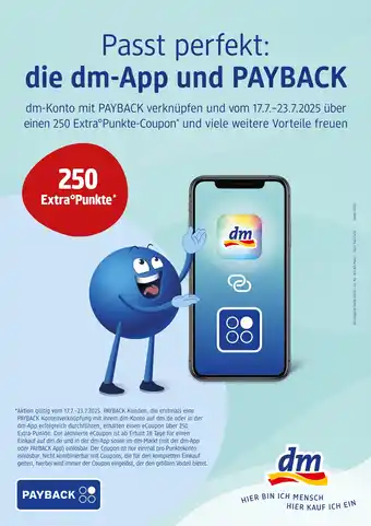 dm drogerie Payback 250 extra°punkte Angebot