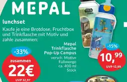 Budni Mepal trinkflasche pop-up campus Angebot
