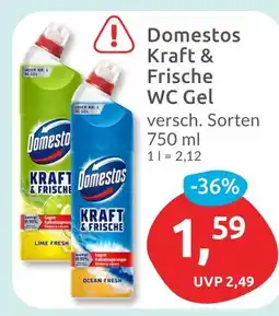 Budni Domestos kraft & frische wc gel lime fresh Angebot