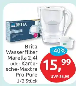Budni Brita wasserfilter marella 2,4l oder kartusche-maxtra pro pure Angebot