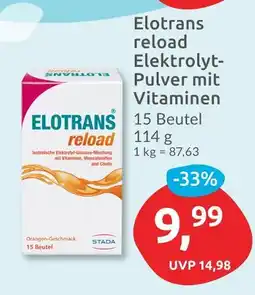 Budni Stada elotrans reload elektrolyt-pulver mit vitaminen Angebot
