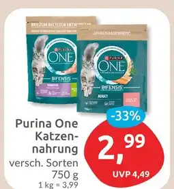 Budni Purina one katzennahrung sensitive Angebot