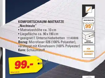 Höffner Komfortschaum-matratze nachteule Angebot