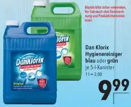 CITTI Markt Dan Klorix Hygienereiniger blau oder grün Angebot