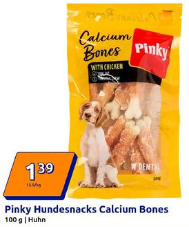 Action Pinky Hundesnacks Calcium Bones Angebot
