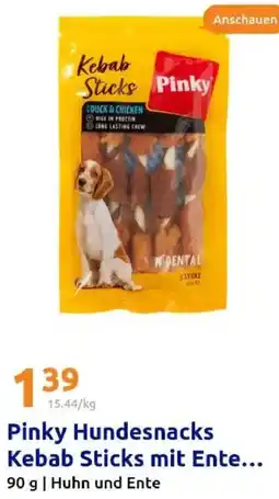 Action Pinky Hundesnacks Kebab Sticks mit Ente... Angebot