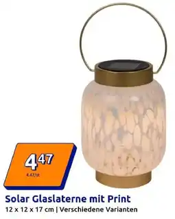 Action Solar Glaslaterne mit Print Angebot