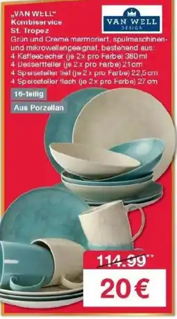Woolworth VAN WELL Kombiservice St. Tropez Angebot
