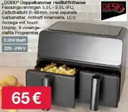 Woolworth DESKI Doppelkammer Heißluftfritteuse Angebot