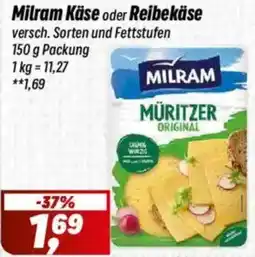Simmel Milram Käse oder Reibekäse Angebot