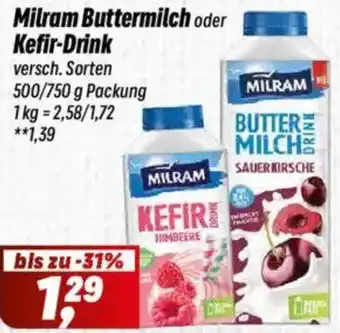 Simmel Milram Buttermilch oder Kefir-Drink Angebot