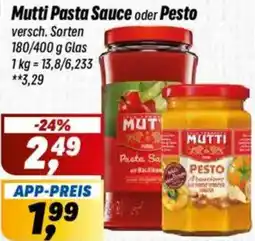 Simmel Mutti Pasta Sauce oder Pesto Angebot