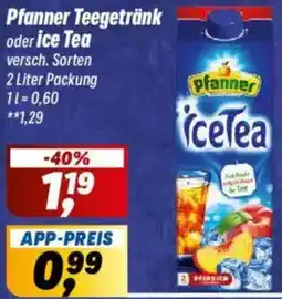 Simmel Pfanner Teegetränk oder ice Tea Angebot
