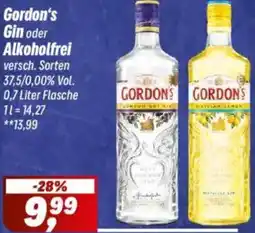 Simmel Gordon's Gin oder Alkoholfrei Angebot