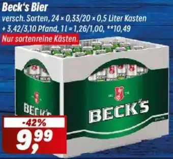 Simmel Beck's Bier Angebot