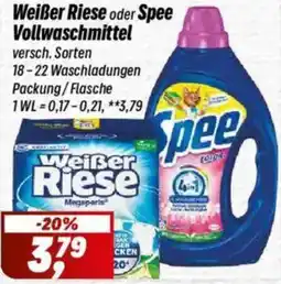 Simmel Weißer Riese oder Spee Vollwaschmittel Angebot