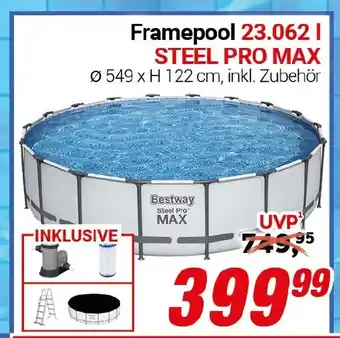 CENTERSHOP Bestway Framepool 23.062 L STEEL PRO MAX Angebot
