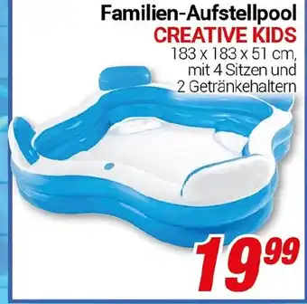CENTERSHOP Bestway Familien-Aufstellpool CREATIVE KIDS 183 x 183 x 51 cm, Angebot