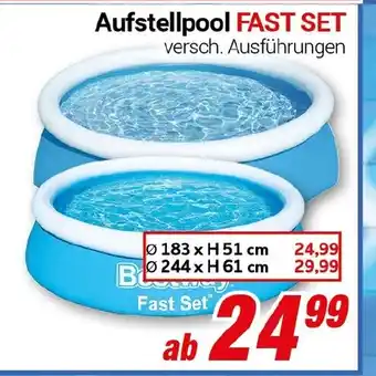 CENTERSHOP Bestway Aufstellpool FAST SET 183*51 cm Angebot