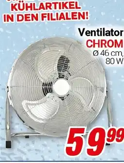CENTERSHOP Ventilator CHROM 46 cm, 80 W Angebot