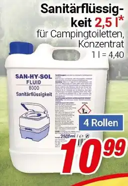 CENTERSHOP Sanitärflüssigkeit 2,5 L Angebot