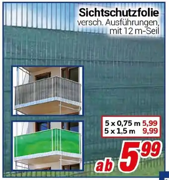 CENTERSHOP Sichtschutzfolie Angebot