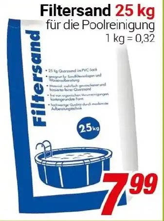 CENTERSHOP Filtersand Angebot