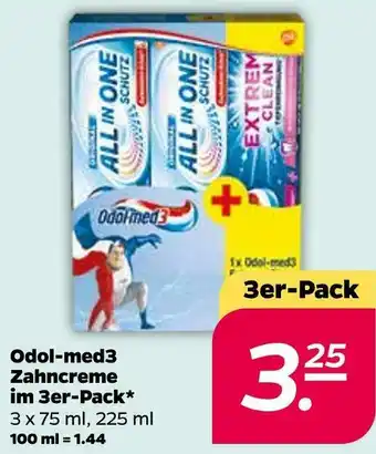 NETTO Odol-med3 zahncreme im 3er-pack Angebot