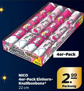 NETTO Nico 4er-pack einhorn-knallbonbons Angebot