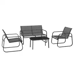 Netto Marken-Discount Outsunny Gartenmöbel-Set Stahl, Mesh Angebot