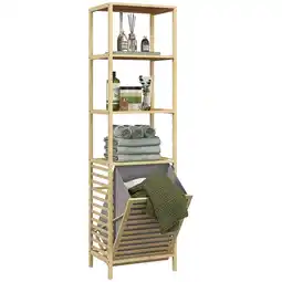 Netto Marken-Discount HOMCOM Badezimmerregal Bambus, Polyester Angebot