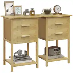 Netto Marken-Discount HOMCOM Nachttisch Bambus Angebot