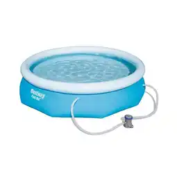 Netto Marken-Discount Bestway Fast Set Aufstellpool-Set mit Filterpumpe Ø 366 x 76 cm, blau, rund Angebot