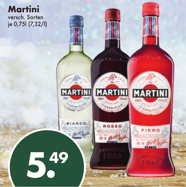 Martini 0,75L Angebot bei Trink und Spare